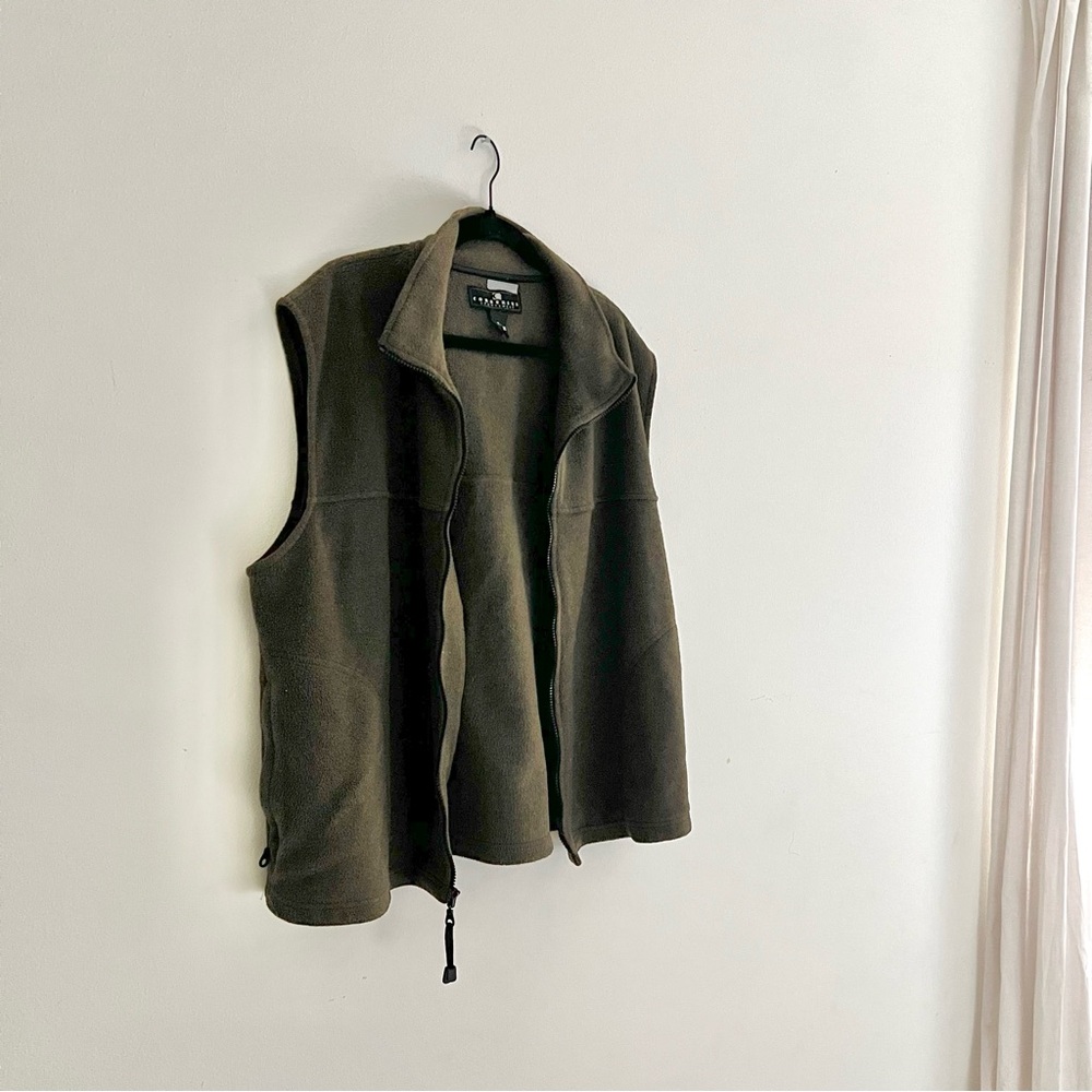 Vintage fleece zip up vest